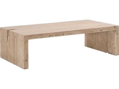 Essentials for Living Bella Antique Smoke Gray Pine 55'' Wide Rectangular Coffee Table ESL8098SGRYPNE