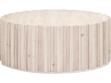 Essentials for Living Bella Antique White Wash Pine 42'' Wide Coffee Round Table ESL8104WWPNE