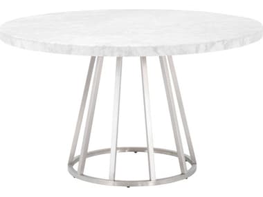 Essentials for Living Traditions Turino Round Marble Dining Table ESLZOG827
