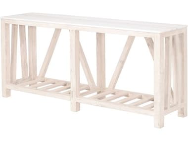 Essentials for Living Sample Spruce Rectangular White Wash Pine Columbia Marble Console Table ESLZR0566