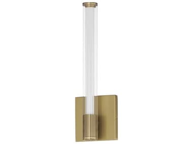 ET2 Cortex 14" Tall 1-Light Natural Aged Brass Glass LED Wall Sconce ET2E11060144NAB