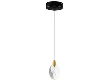 ET 1-Light Black Polished Gold Mini Pendant ET2E11071122BKPG