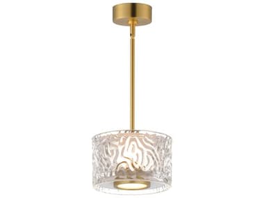 ET 1-Light Natural Aged Brass Drum Mini Pendant ET2E11081124NAB