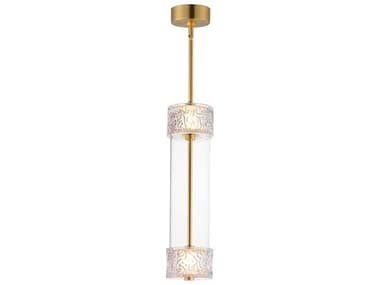 ET 2-Light Natural Aged Brass Cylinder Mini Pendant ET2E11082124NAB