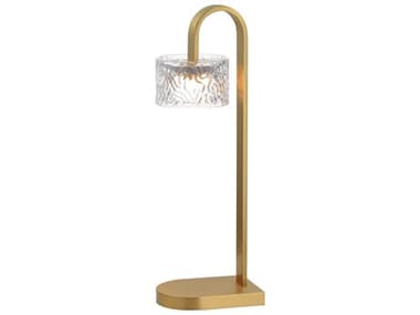 ET2 Elysian Natural Aged Brass Ripple Glass Table Lamp ET2E11087124NAB