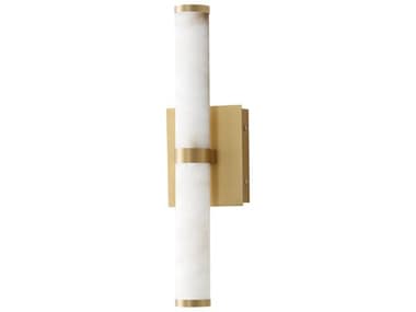 ET2 Aragon 2-Light White Alabaster Gold Wall Sconce ET2E11201WAGLD