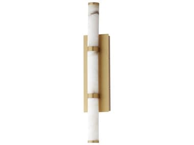 ET2 Aragon 3-Light White Alabaster Gold Wall Sconce ET2E11203WAGLD