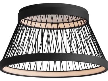 ET2 Loom 2-Light Black Drum Flush Mount ET2E20980BK