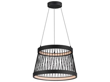 ET2 Loom 2-Light Black Drum Pendant ET2E20982BK