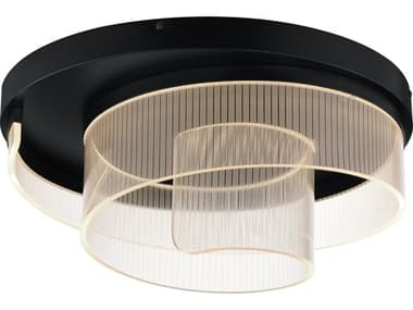 ET2 Sonata 1-Light Black Flush Mount ET2E24778133BK