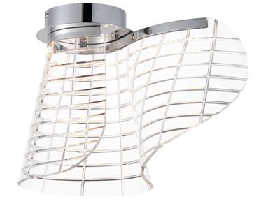 ET2 Tartan 1-Light Polished Chrome Flush Mount ET2E2481082PC