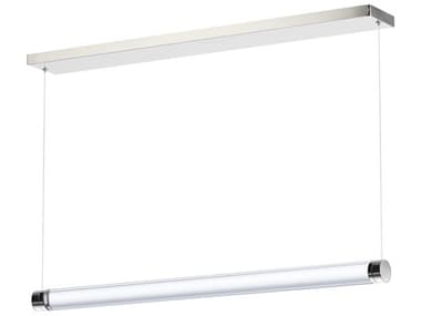 ET2 Vanish 1-Light Brushed Aluminum Silver Linear Island Pendant ET2E2483375AL