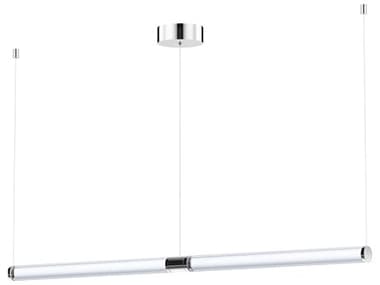 ET2 Vanish 2-Light Brushed Aluminum Silver Linear Island Pendant ET2E2483575AL