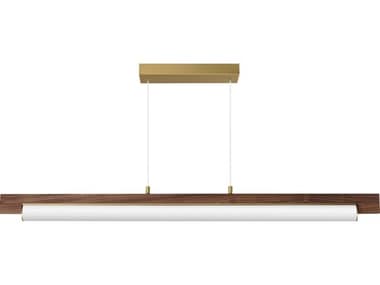 ET2 Joist 1-Light Natural Aged Brass Linear Island Pendant ET2E24932WNAB