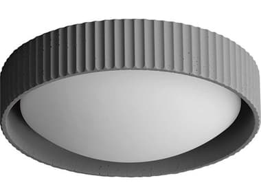ET2 Souffle 13" 1-Light Gray LED Round Flush Mount ET2E25051GY