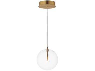 ET 1-Light Natural Aged Brass Globe Mini Pendant ET2E2507118NAB