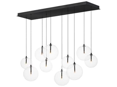 ET2 Global 10-Light Black Globe Island Pendant ET2E2507918BK