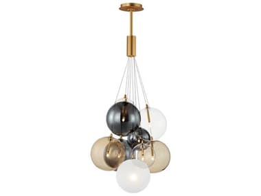 ET2 Burst 9-Light Gold Globe Pendant ET2E25087148GLD