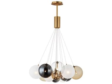 ET2 Burst 12-Light Gold Globe Pendant ET2E25089148GLD