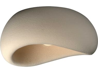 ET2 Moeraki 1-Light Oyster Off White Dome Flush Mount ET2E25181OY