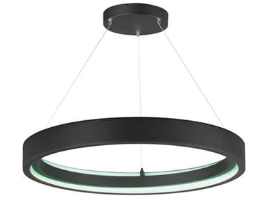 ET2 I-corona 35" 1-Light Black LED Round Pendant ET2E35106BK