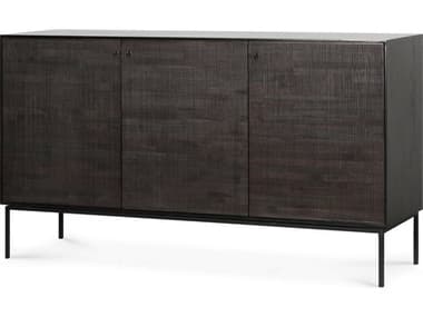 Ethnicraft Grooves Teak Black Sideboard ETH12252