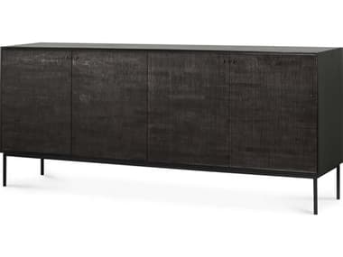 Ethnicraft Grooves Teak Black Sideboard ETH12253