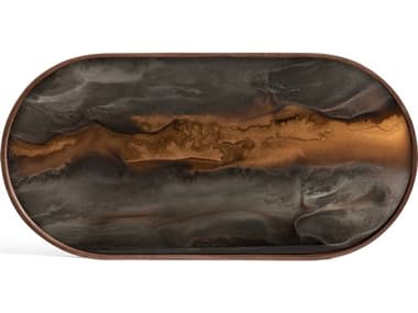 Ethnicraft Organic Bronze Glass Tray ETH20369