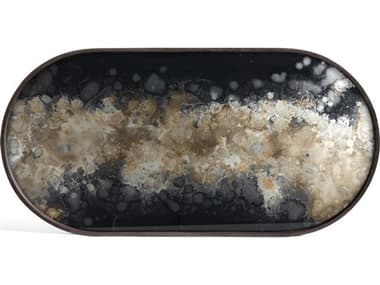 Ethnicraft Organic Black Glass Tray ETH20467