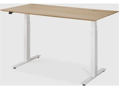Ethnicraft Oak With White Adjustable Desk ETH26115