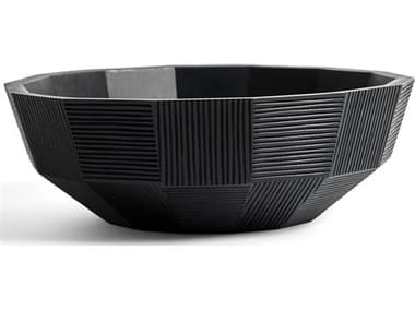 Ethnicraft Striped Mahogany Black Bowl ETH29732