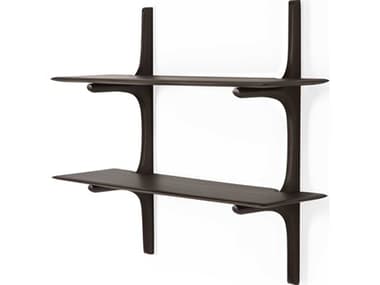 Ethnicraft Mahogany Dark Brown Pi Wall Shelf ETH29787