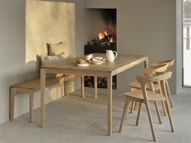 Ethnicraft Bok Oak Wood Dining Room Set ETHBOKDININGSET12