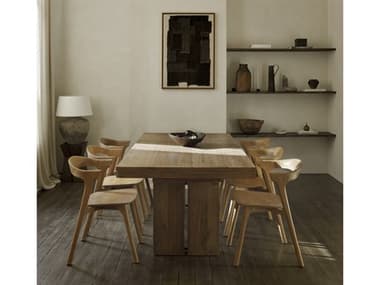 Ethnicraft Double Teak Wood Dining Room Set ETHDOUBLEDININGSET