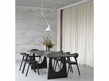 Ethnicraft Geometric Oak Wood Dining Room Set ETHGEOMETRICDININGSET2