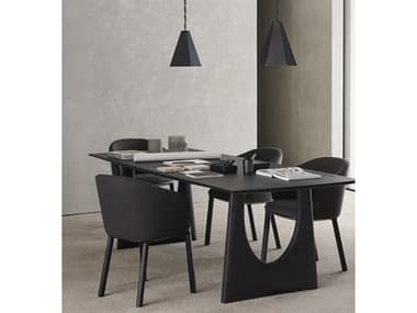 Ethnicraft Geometric Oak Wood Dining Room Set ETHGEOMETRICDININGSET5