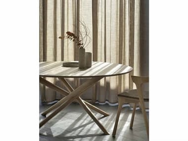 Ethnicraft Mikado Oak Wood Dining Room Set ETHMIKADODININGSET