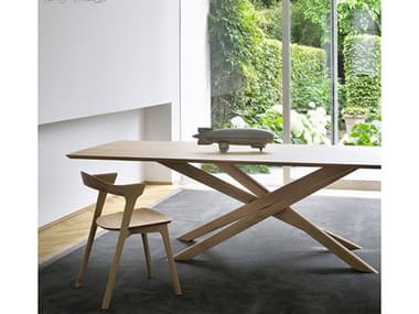 Ethnicraft Mikado Oak Wood Dining Room Set ETHMIKADODININGSET3