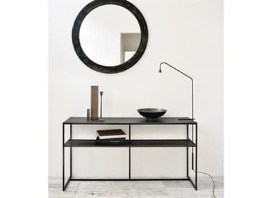 Ethnicraft Pentagon Rectangular Console Table & Mirror Set ETHPENTAGONCONSOLESET