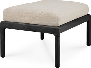 Ethnicraft Outdoor Jack Teak Black Footstool ETO10237