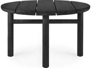 Ethnicraft Outdoor Quatro Teak Black Side Table ETO10266