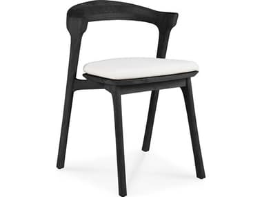 Ethnicraft Outdoor Bok Teak Black Dining Chair With Cushion ETO10361