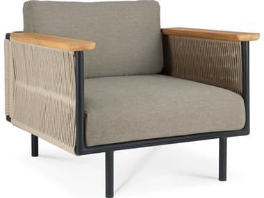 Ethnicraft Outdoor Corbey Aluminium Black Lounge Chair ETO60215