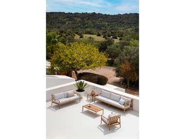 Ethnicraft Outdoor Jack Teak Cushion Lounge Set ETOJACKLOUNGESET16