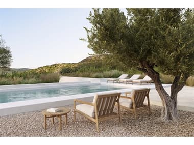 Ethnicraft Outdoor Jack Teak Cushion Lounge Set ETOJACKLOUNGESET17