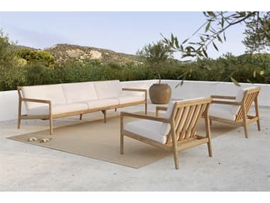 Ethnicraft Outdoor Jack Teak Cushion Lounge Set ETOJACKLOUNGESET30