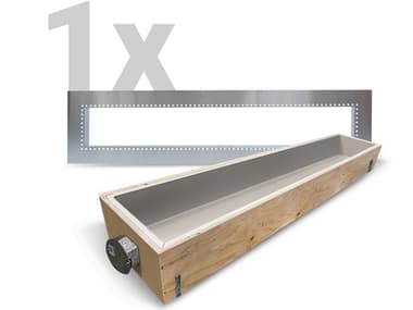 Eurofase Heating (1) 61&quot; Stainless Steel Flush Mount Kit And (1) 61&quot; Fire Rated Box Patio Heater Set EUHBUNDLE10