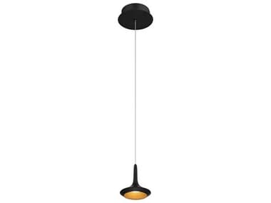 Eurofase Knoll 4" 1-Light Black Bell Mini Pendant EUL28238010