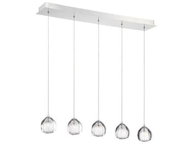 Eurofase Lucido 32" 5-Light Chrome Island Pendant EUL29044016