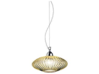 Eurofase Lorella 12" 1-Light Chrome Green Mini Pendant EUL30458031